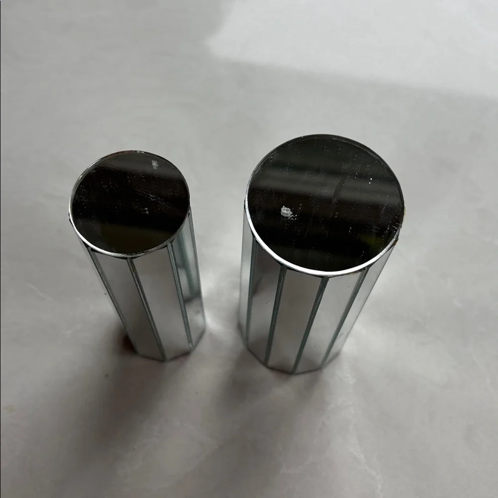 Vintage disco mirrored pencil holders vases - Picture 6 of 6